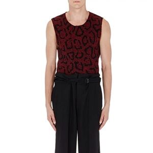 Lanvin Leopard-pattern Jacquard Sleeveless Sweater
